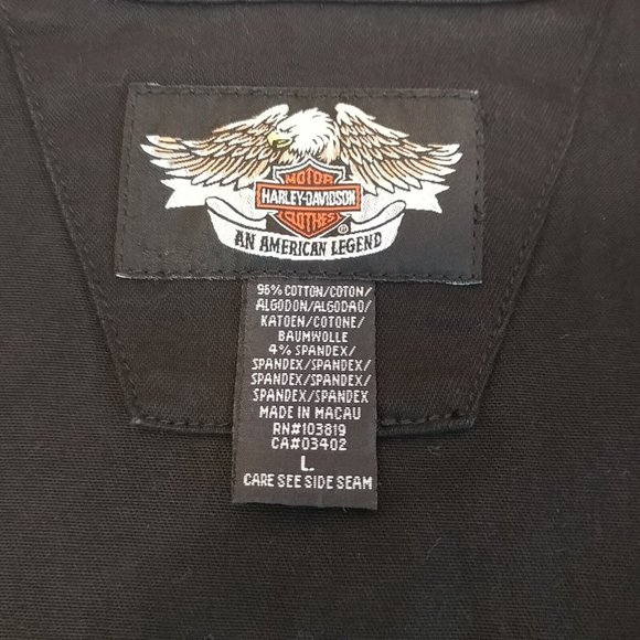 Women's Large L Harley-Davidson Denim Jacket Embroidered 96217-05VW - Picture 6 of 8